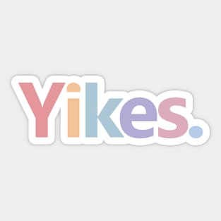 Yikes rainbow color Sticker